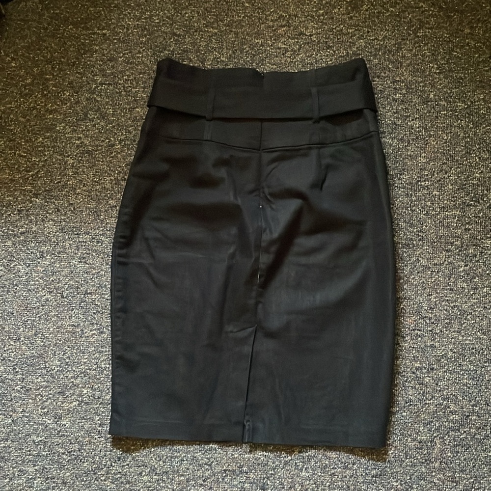 Black cinched high-waisted pencil skirt - Picture 5 of 12